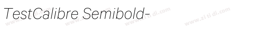 TestCalibre Semibold字体转换